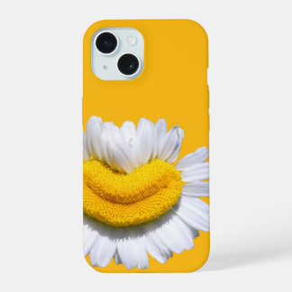 Coque iPhone 15 Grand Sourire d'un Étui de Téléphone à la Camomill