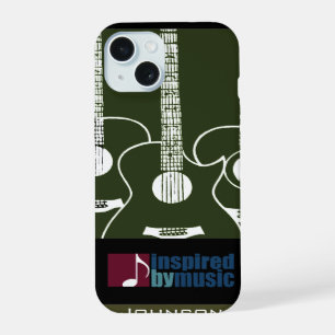 Coque iPhone 15 Graphisme inspiré de la musique des guitares