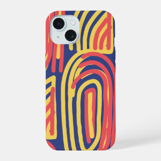 Coque iPhone 15 Gras Abstrait Brushstrokes Moderne