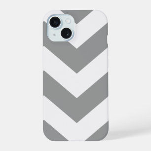 Coque iPhone 15 Grey Bold Chevron