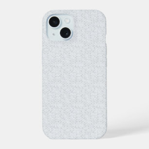 Coque iPhone 15 Gris Clair Floral Géométrique Motif Été Moderne