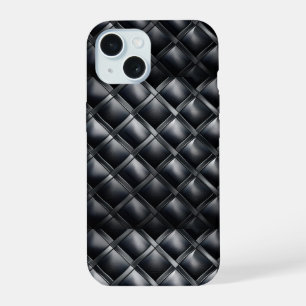Coque iPhone 15 Gris métallisé et noir élégant