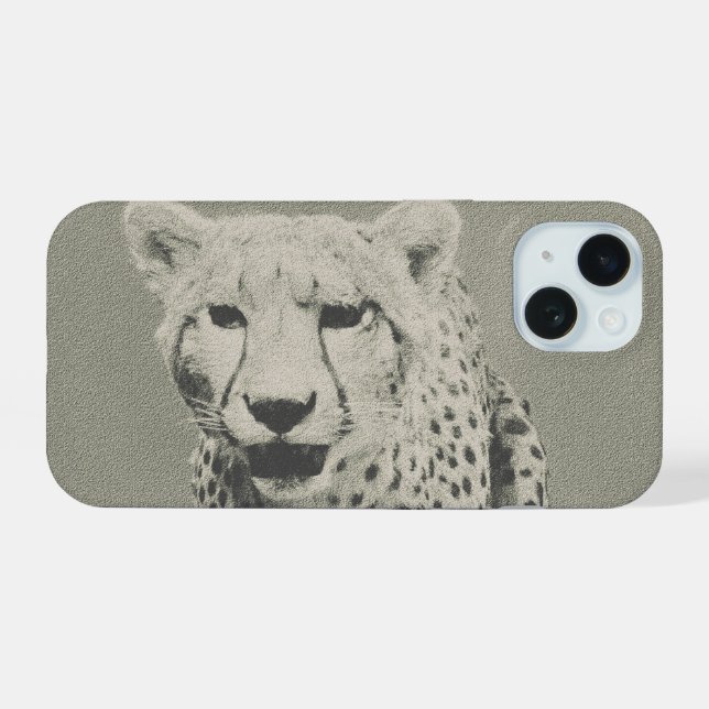 Coque iPhone 15 Guépard (Verso Horizontal)