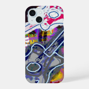 Coque iPhone 15 guitares graphiques musique rock