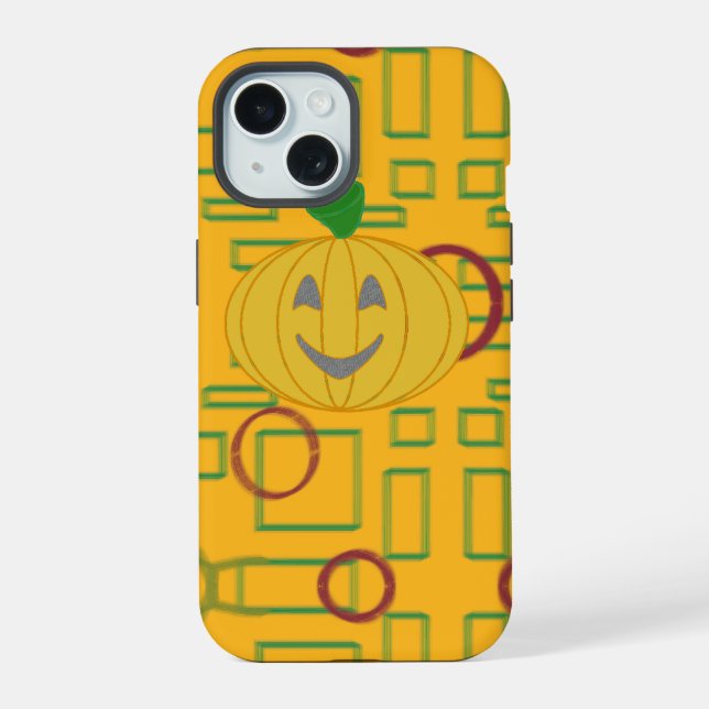 Coque iPhone 15 Habillez la citrouille (Verso)