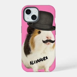 Coque iPhone 15 Hamster avec Top Hat Fun Animal