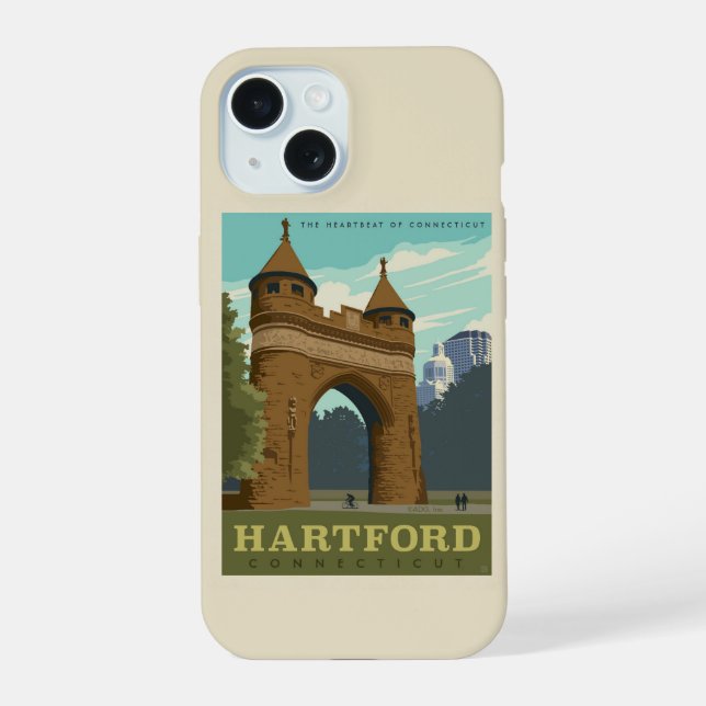 Coque iPhone 15 Hartford, CT (Verso)