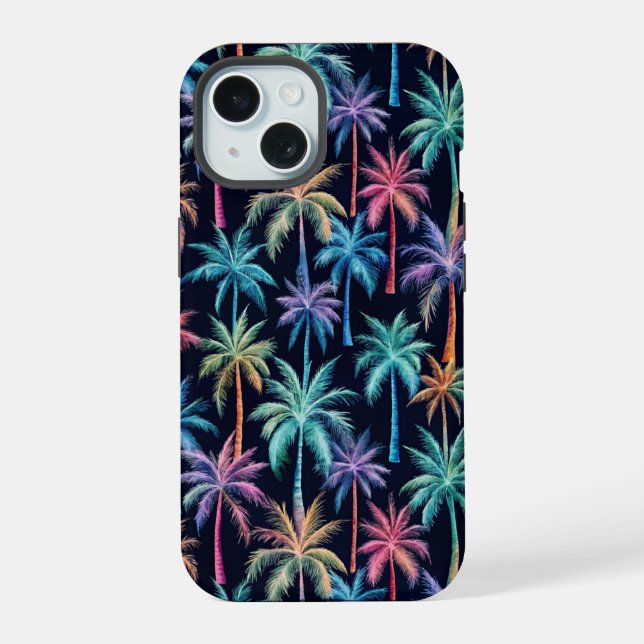 Coque iPhone 15 Hello Summer Palms (Verso)