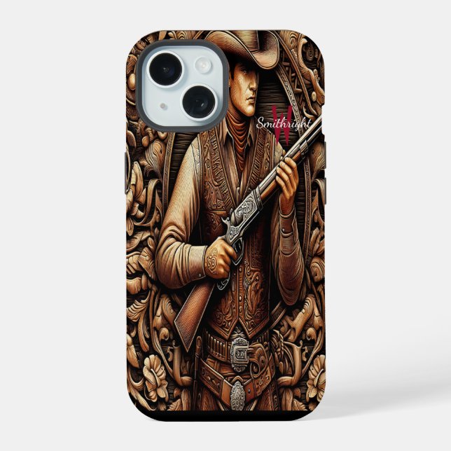 Coque iPhone 15 Héritage des pistoleros (Verso)