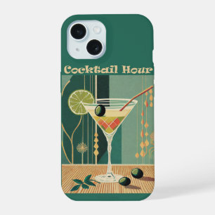 Coque iPhone 15 Heure du cocktail design milieu de siècle