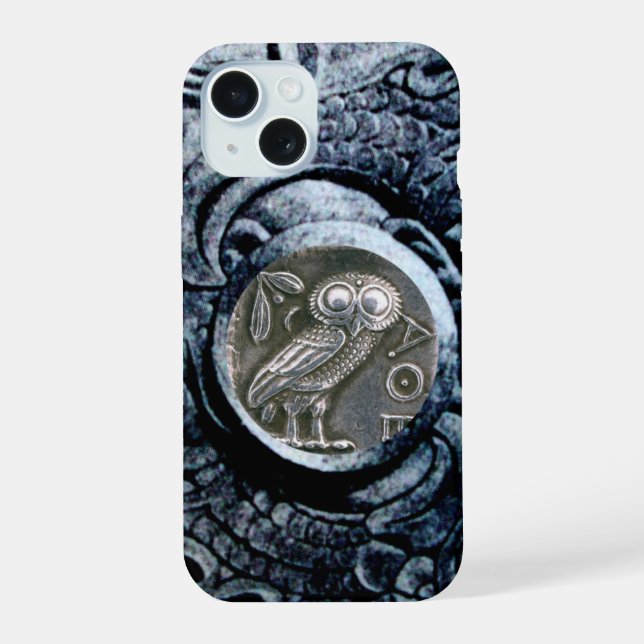 COQUE iPhone 15 HIBOU ANTIQUE (Verso)