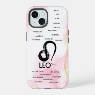 Coque iPhone 15 Hioscope Leo Zodiac Traits Filles