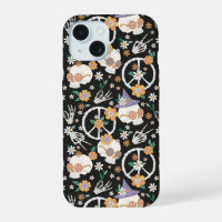 Hippie Halloween Skulls et Fleurs Motif