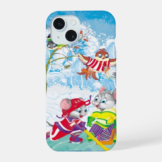 Coque iPhone 15 hockey (Verso)