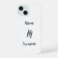 Horreur griffes griffes nom personnalisé iphone 13