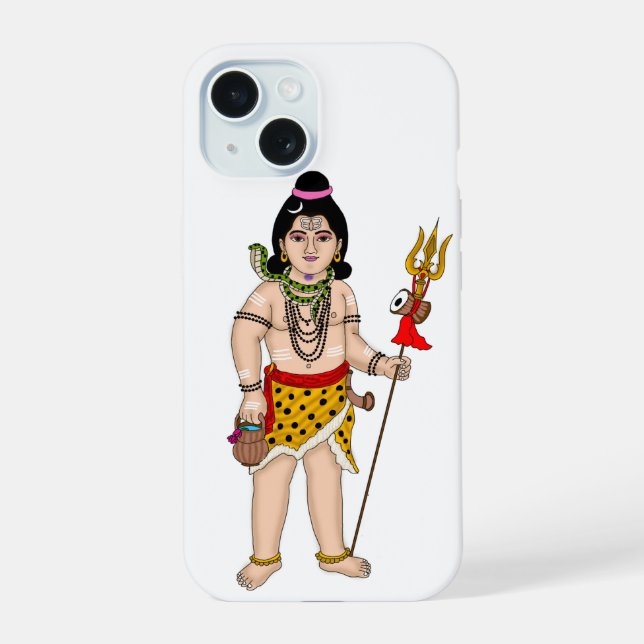 Coque iPhone 15 Housse de téléphone Enfant Shiva (Verso)