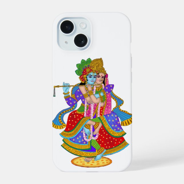 Coque iPhone 15 Housse de téléphone Radha Krishna (Verso)