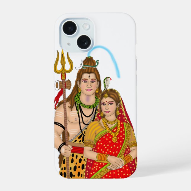 Coque iPhone 15 Housse de téléphone Shiv Parvati (Verso)