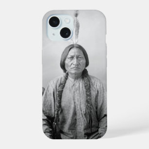Coque iPhone 15 Icône amérindienne : le chef lakota Sitting Bull