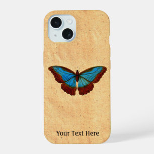 Coque iPhone 15 Illustration de papillon vintage