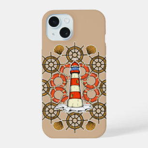 Coque iPhone 15 Illustration de phare côtier