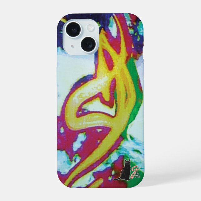 Coque iPhone 15 Image de courbure KC (Verso)