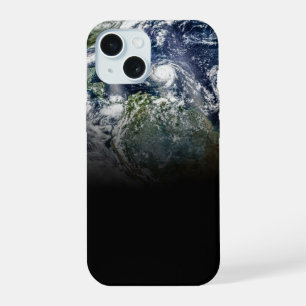 Coque iPhone 15 Image Mosaïque De La Planète Terre Avec 3 Ouragans