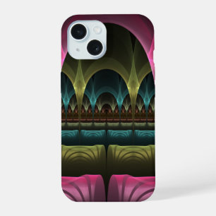 Coque iPhone 15 Imaginaire spécial Motif Abstrait coloré Fractal
