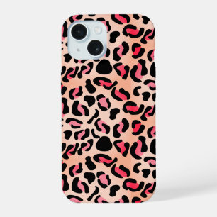 Coque iPhone 15 Impression d'animal de motif léopard moderne