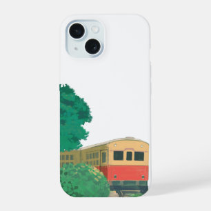 Coque iPhone 15 Impression d'art de train vintage esthétique   Voy