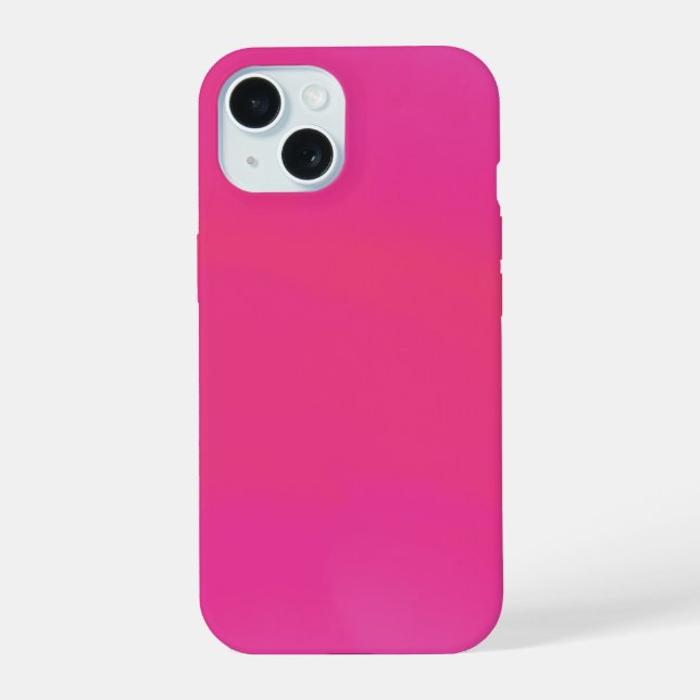 Coque iPhone 15 Impression numérique à balayage rose (Verso)