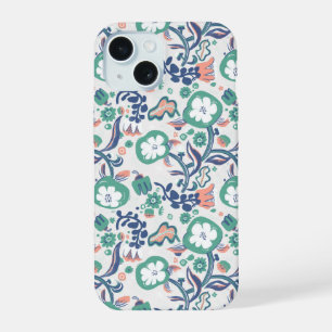Coque iPhone 15 Imprimé floral contemporain doodle