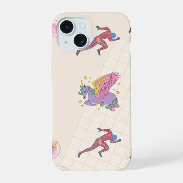 Coque iPhone 15  iPhone 15 Case with a unicorn (Verso)