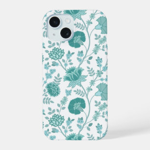 Coque iPhone 15 Jacobean Floral Big Motif Tee sur blanc