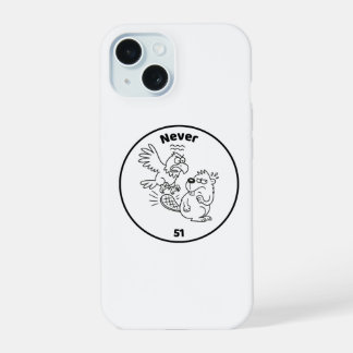 Coque iPhone 15 Jamais 51 Castor contre Aigle
