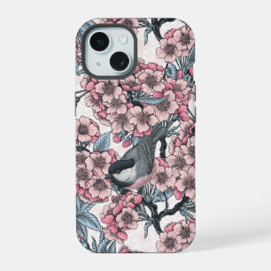 Coque iPhone 15 Jardin de cerisiers