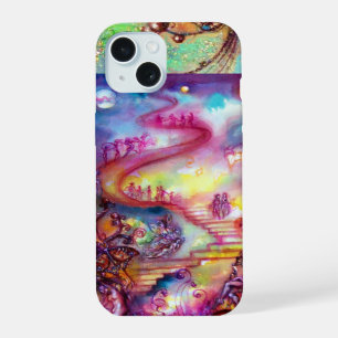 COQUE iPhone 15 JARDIN DES OMBRES PERDUES, ESCALIERS MYSTIQUES