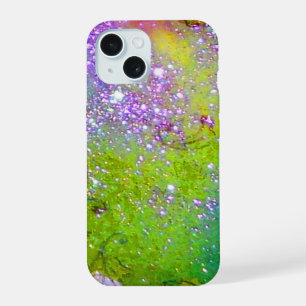 Coque iPhone 15 JARDIN DES OMBRES PERDUES -PLANTE PAPILLON violet