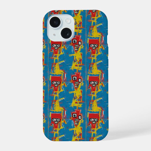 Coque iPhone 15 Jean-Michel Basquiat Inspiré 9 (Verso)