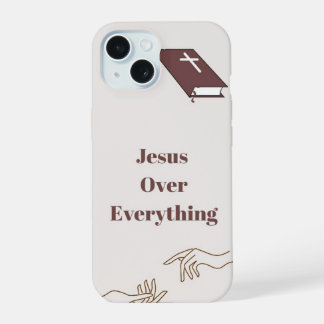 Coque iPhone 15 "Jésus sur tout" IPhone 15 téléphone case