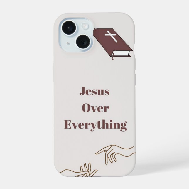 Coque iPhone 15 "Jésus sur tout" IPhone 15 téléphone case (Verso)