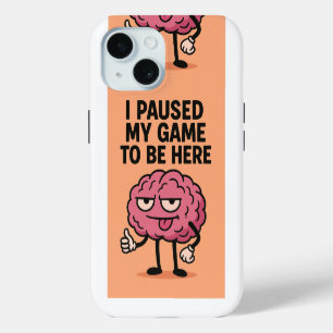Coque iPhone 15 "Jeu en pause – Mode jeu activé"