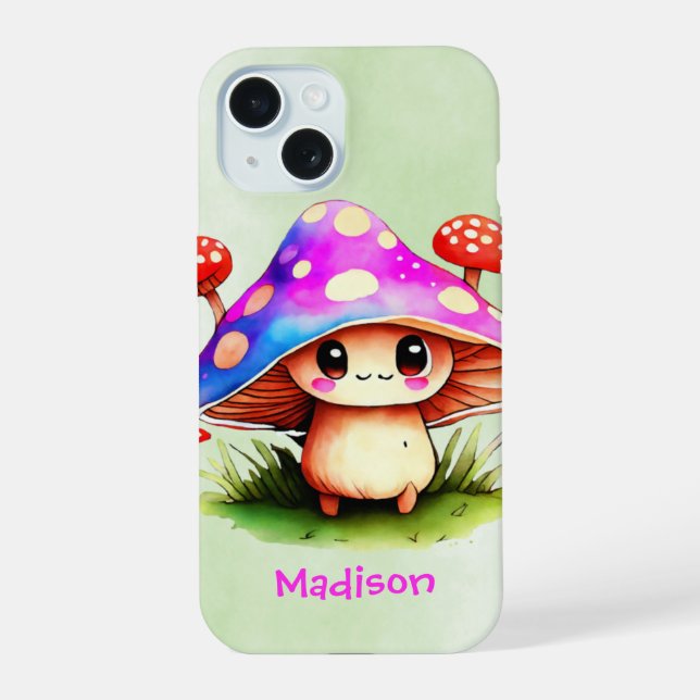 Coque iPhone 15 Joli Champignon  (Verso)
