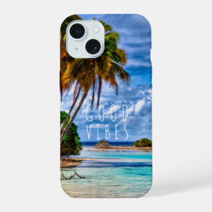 Coque iPhone 15 Joli paysage estival de plage hawaïenne inspirant