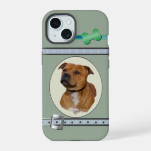 Coque iPhone 15 Jolie art de Staffordshire Bull Terrier Moderne