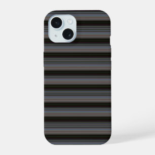 Coque iPhone 15 Jolies rayures rétro modernes