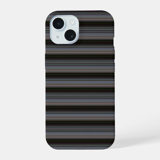 Coque iPhone 15 Jolies rayures rétro modernes (Verso)
