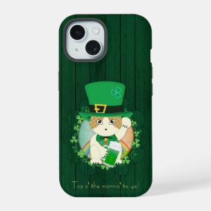 Coque iPhone 15 Jolly Ginger Tabby Irish Cheer