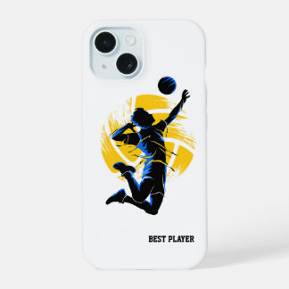 Coque iPhone 15 Joueur de volley-ball le meilleur | Professionnel