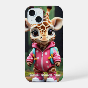 Coque iPhone 15 "Jour de la Girafe pour bébé"